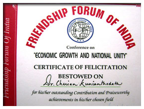 Certificate of Felicitation