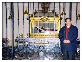 Near the tomb of St. Little Flower in France